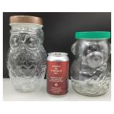 Tirelire ourson Kraft et pot hibou, en verre
