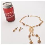 Ensemble Sherman, collier et boucles d'oreilles