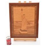 Statue de la Liberté, en marquetterie,