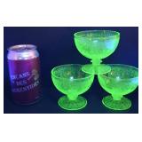 3 coupes à dessert, en ouraline