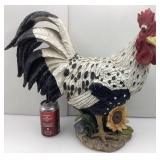 Coq de jardin, en résine, hauteur : 17'',