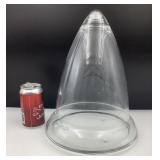 Dôme en verre, hauteur : 12'', avec plateau en
