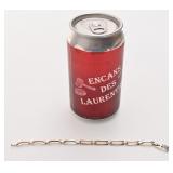 Bracelet avec mince couche d'or 14 kt à la