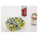 Lot de billes vintage et presse-papier mï¿½duse,