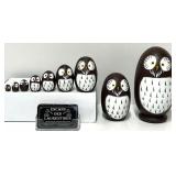 Poupï¿½e russes en bois, rare ensemble de 9