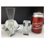 2 flacons pour parfum en verre Murano, avec