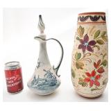 Vase italien et cruche franï¿½aise
