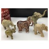 Lot de figurines d'ï¿½lï¿½phants, en diffï¿½rentes