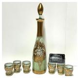 Carafe et verres faits en Tchï¿½coslovaquie,