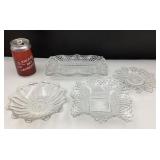 4 piï¿½ces en verre pressï¿½, dont 2 Diamond