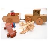 Lot de jouets en bois, vintage
