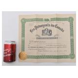 Certificat Les Prï¿½voyants du Canada, 1924