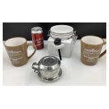 Ensemble pour cafï¿½,  2 tasses, diffuseur et