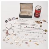 Coffret avec bijoux mode, dont argent 925