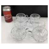 6 tasses en cristal taillï¿½