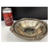 Bol ajourï¿½ Rideau plate, plaquï¿½ argent