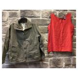 Veste kaki Old Navy et camisole Daniel Hechter