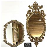 2 miroirs vintage, USA et Hong Kong