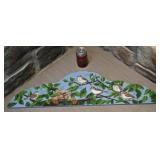 Planche peinte main, signï¿½e, 34'', dï¿½corative ou