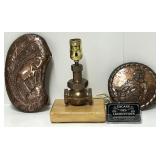 2 oeuvres en cuivre repoussï¿½ d'Albert Nadeau,