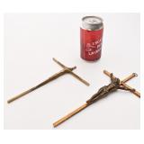 2 crucifix, en mï¿½tal