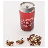 Ensemble broche et boucles d'oreilles,