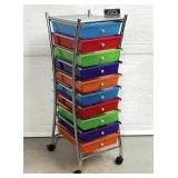 *Chariot ï¿½ 10 tiroirs, sur roues, trï¿½s propre