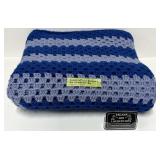 Couverture au crochet, faite main, 70'' x 70''