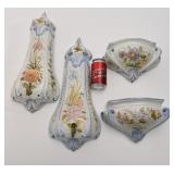 Ensemble de jardiniï¿½res murales, en cï¿½ramique,