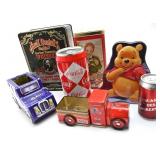 Lot de boï¿½tes en mï¿½tal, dont Coca-Cola