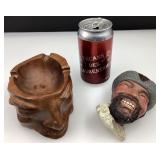 Cendrier sculptï¿½ Premiï¿½res Nations et figurine