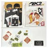 47 autocollants, dont Crush, Hot Wheels et