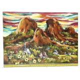 Huile sur panneau, signï¿½e Suzanne Claveau,