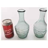 2 vases en verre, vintage