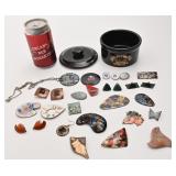 Lot de bijoux en ï¿½mail sur cuivre, dont signï¿½s