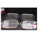 4 assiettes Federal Glass colonial (Yorktown),
