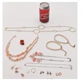 Lot de bijoux, dont boucles d'oreilles S925