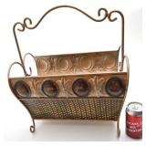 Support à magazines, en métal, vintage