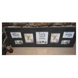 Panneau mural en bois, pour 7 photos,