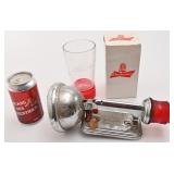 Verre Budweiser et lanterne Eveready