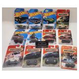 12 voitures  Hot Wheels et Matchbox