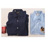 2 chemises vintage, uniforme de pompier,