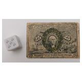 Billet de 25 cents, États-Unis, 1863