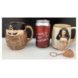 2 tasses vintage, pirate et Let them swing,