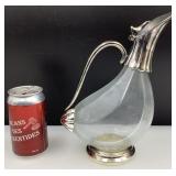 *Pichet en verre et en métal plaqué argent