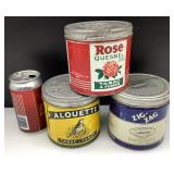 3 anciennes boîtes de tabac, en métal, Alouette,