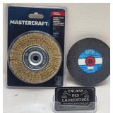 Pierre et brosse de laiton pour meule, 5''