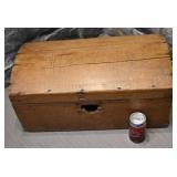 Antique malle en bois, 13'' x 11'' x 24''