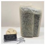 Lot de clous en aluminium blancs, 1 1/2''