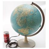Lampe globe terrestre, fonctionnelle